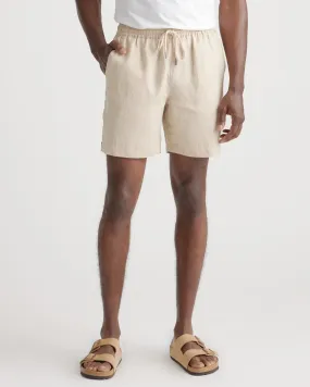100% European Linen Drawstring Beach Shorts