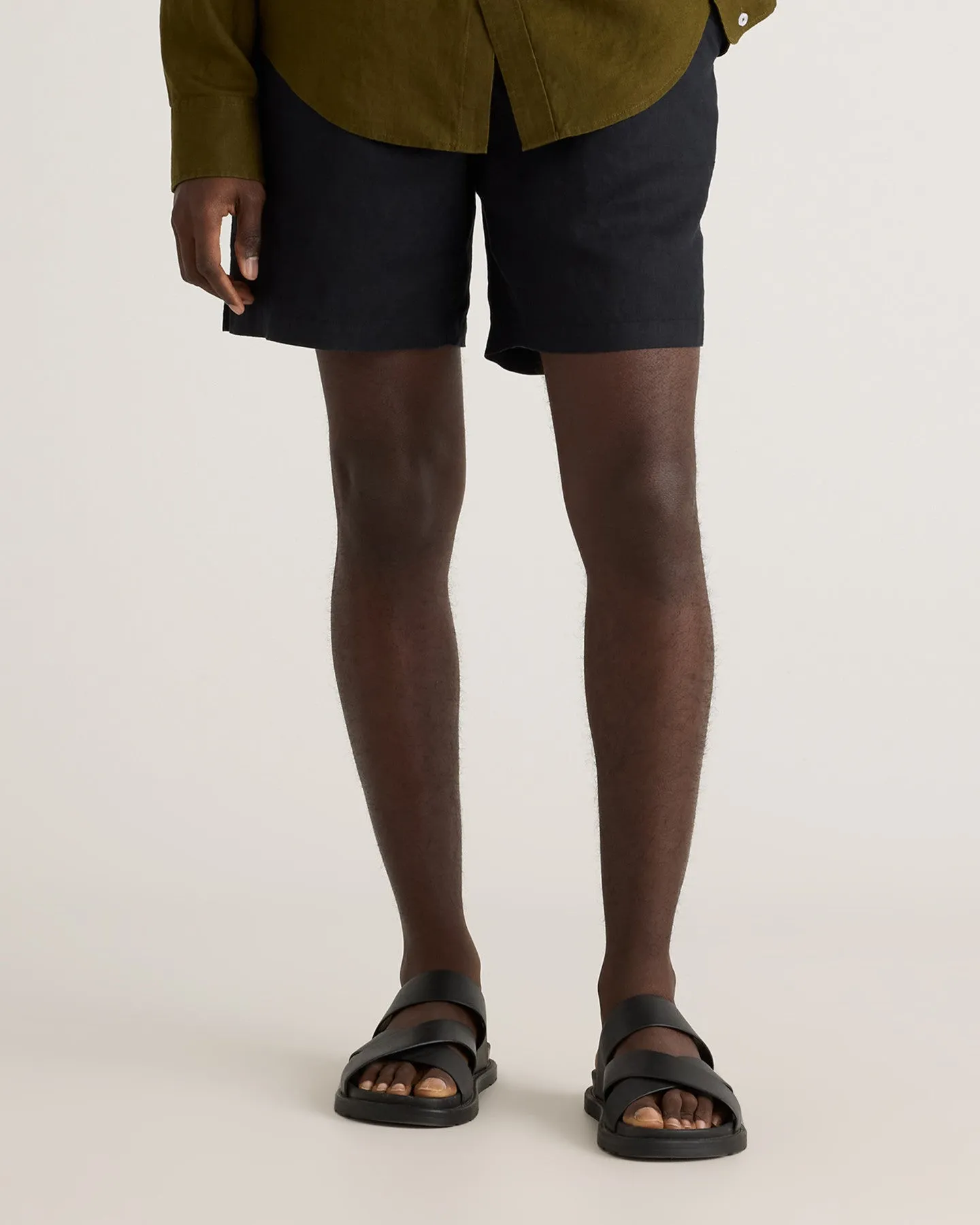100% European Linen Drawstring Beach Shorts