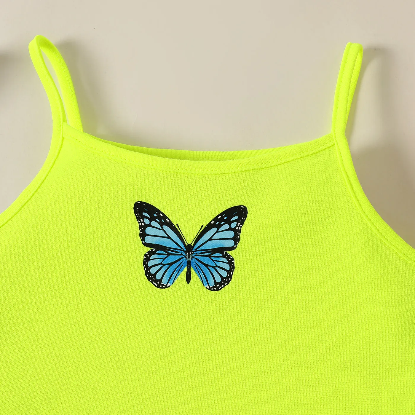 2pcs Toddler Girl Butterfly Print Camisole and Shorts Set