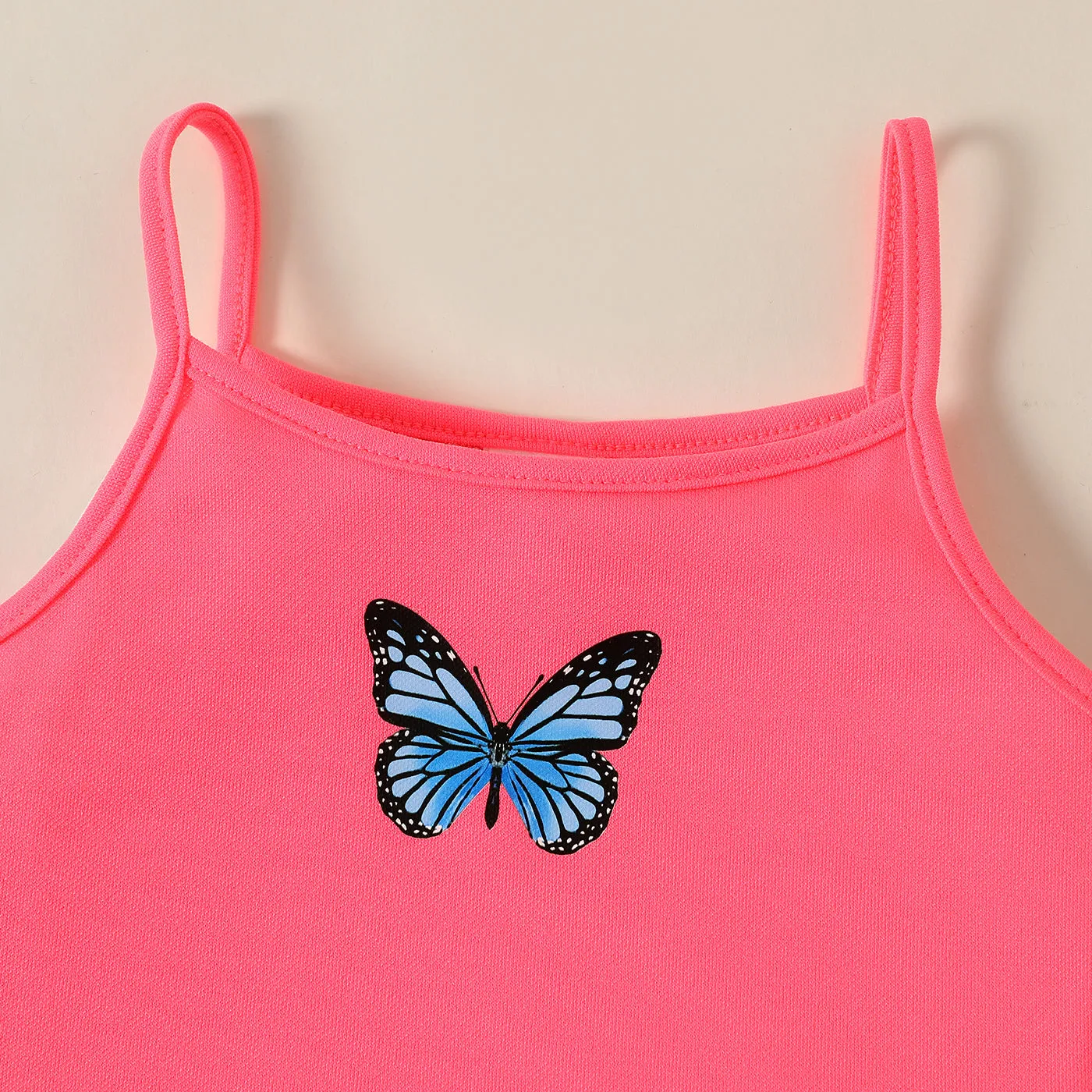 2pcs Toddler Girl Butterfly Print Camisole and Shorts Set