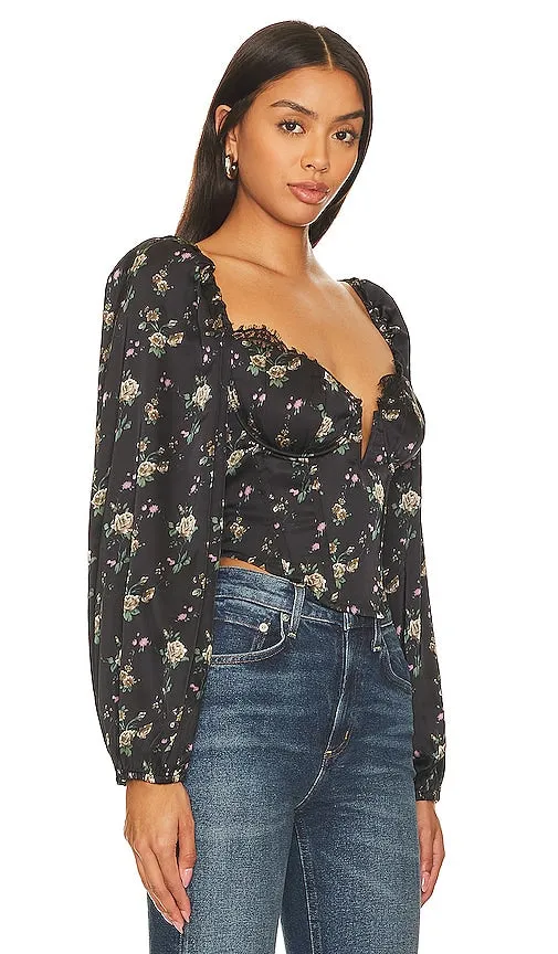 ASTR the Label Josephine Top in Black