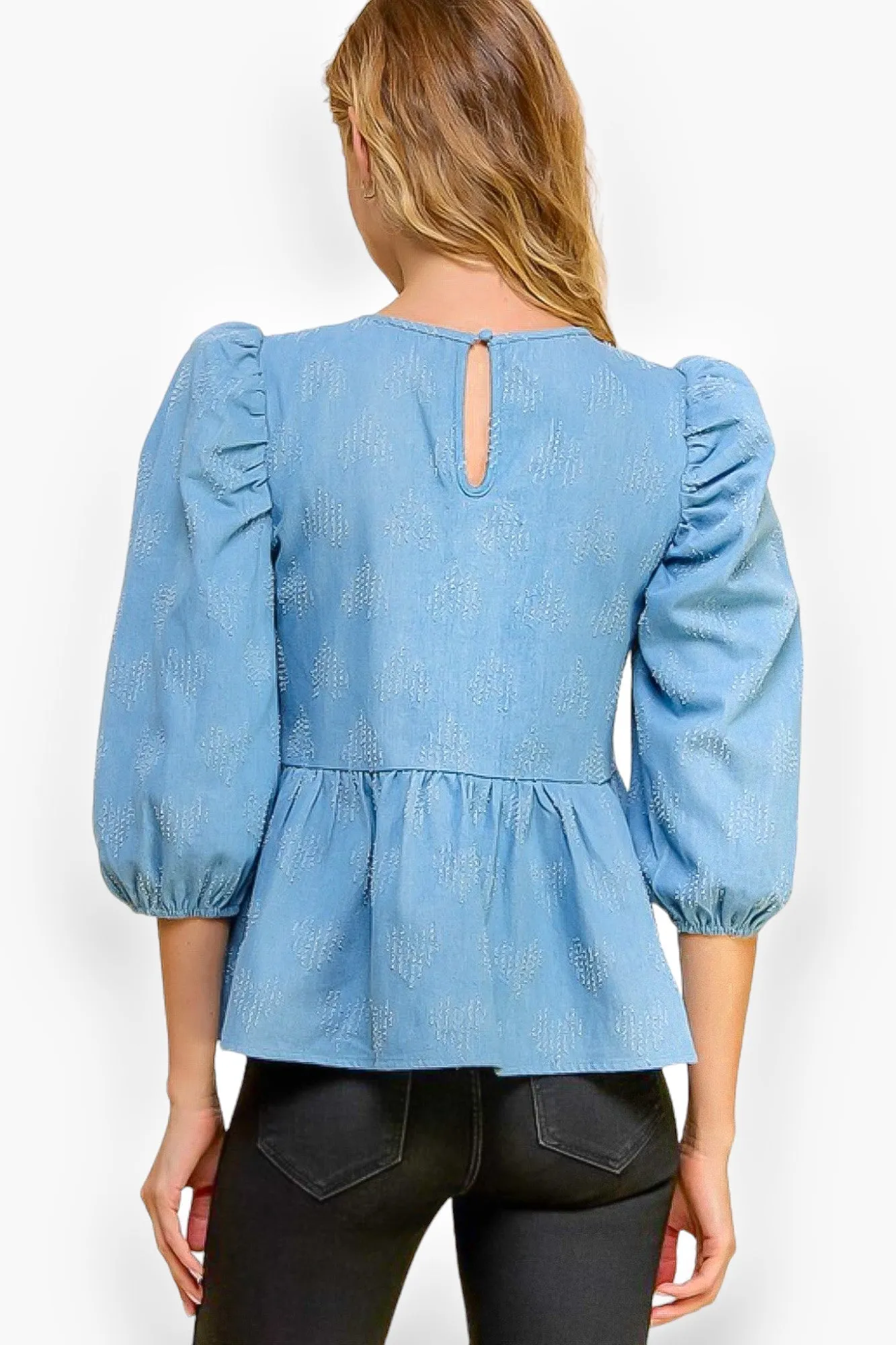 Color Me Denim Puff Sleeve Shirt
