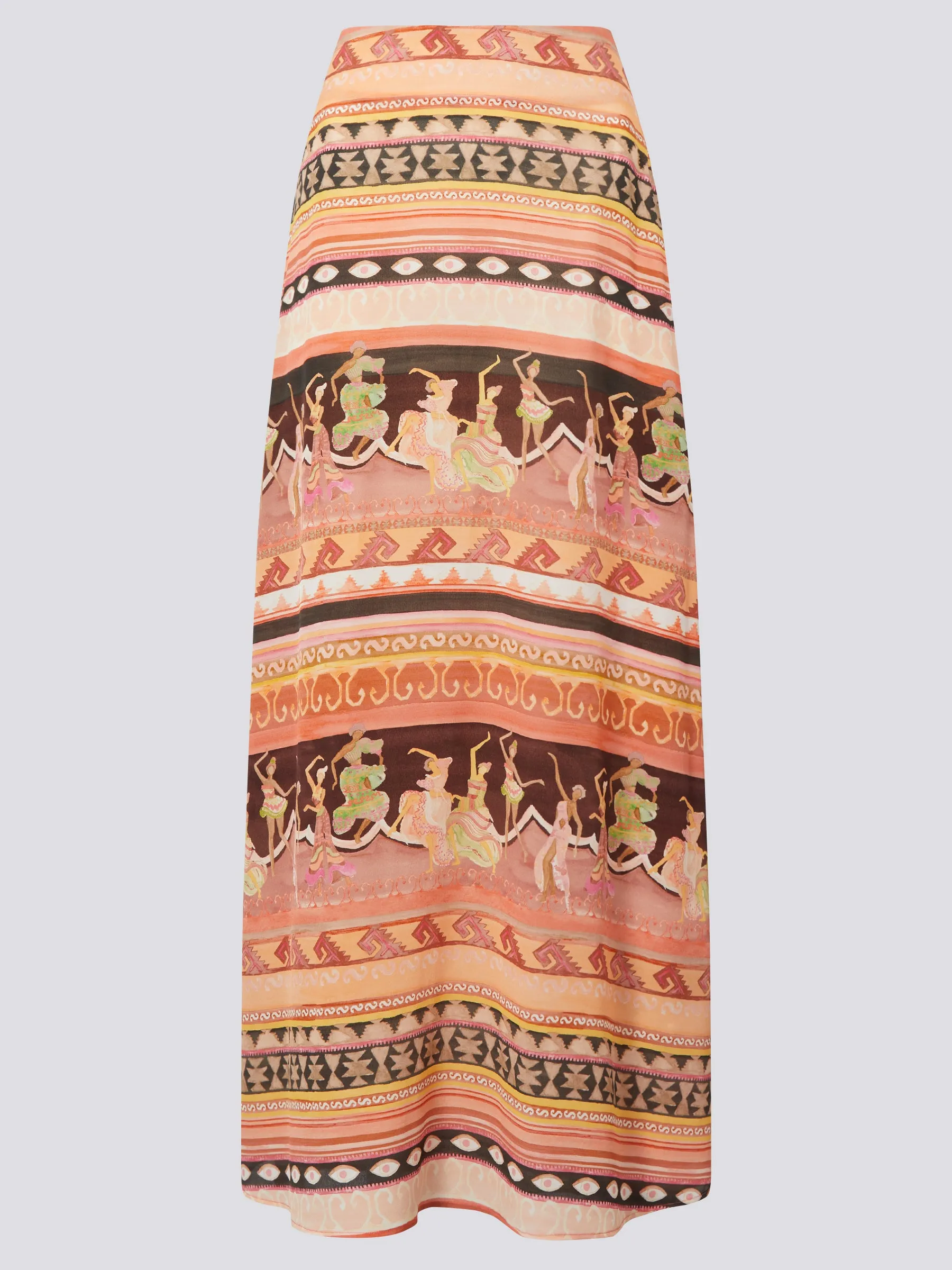 Dancing Girls Silk Maxi Skirt