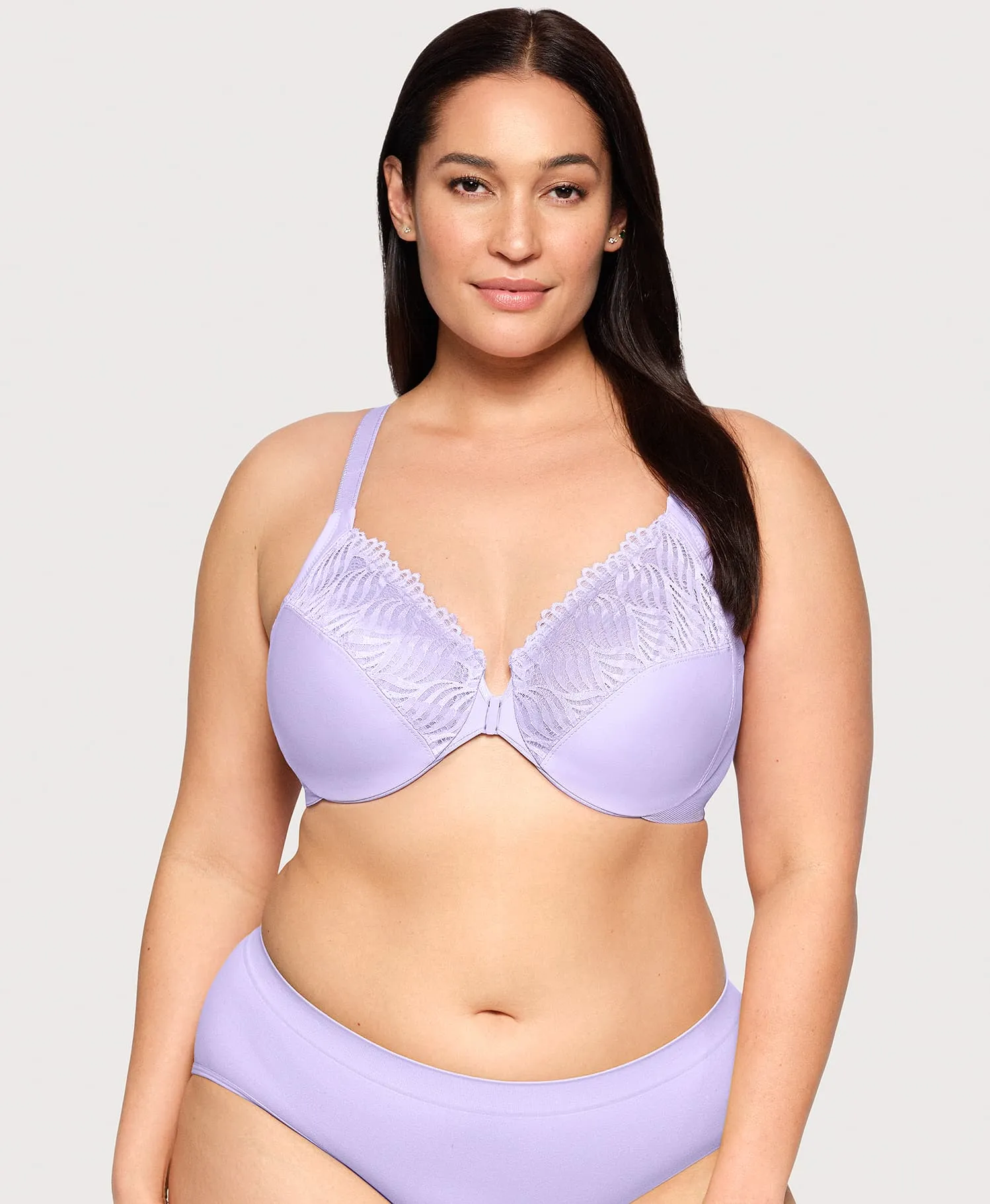 Front-Closure T-Back WonderWire Bra Soft Lilac
