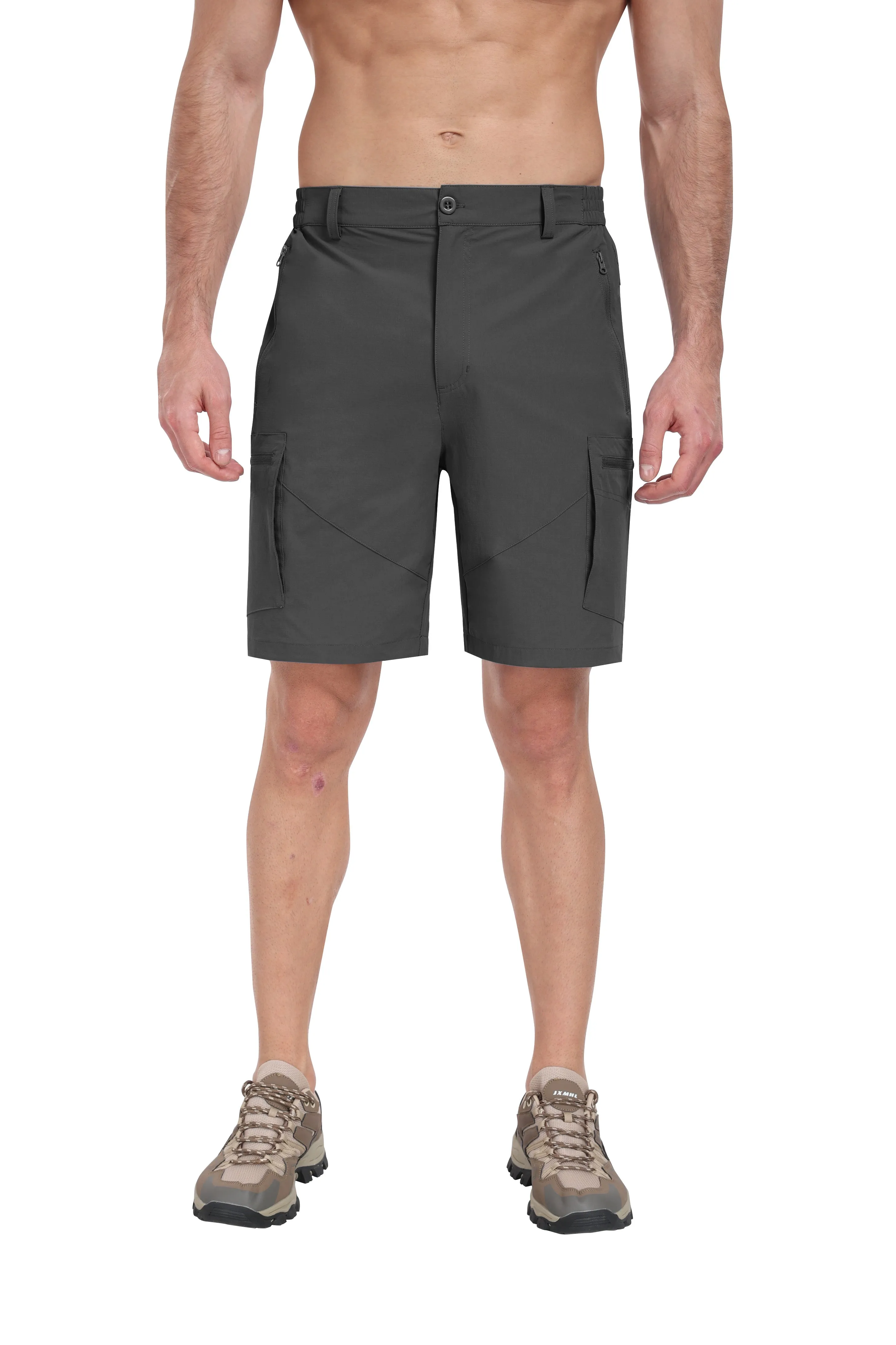 Men's summer outdoor casual solid color hiking shorts