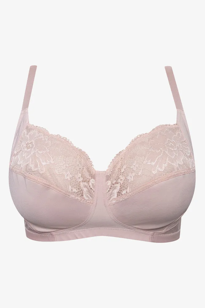 Plus Size 2 Pack Lace Non Padded Underwire Bras Black And Light Pink