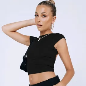 Spice Slim Short Hollow Crop New Y2K Summer Women's T-shirt