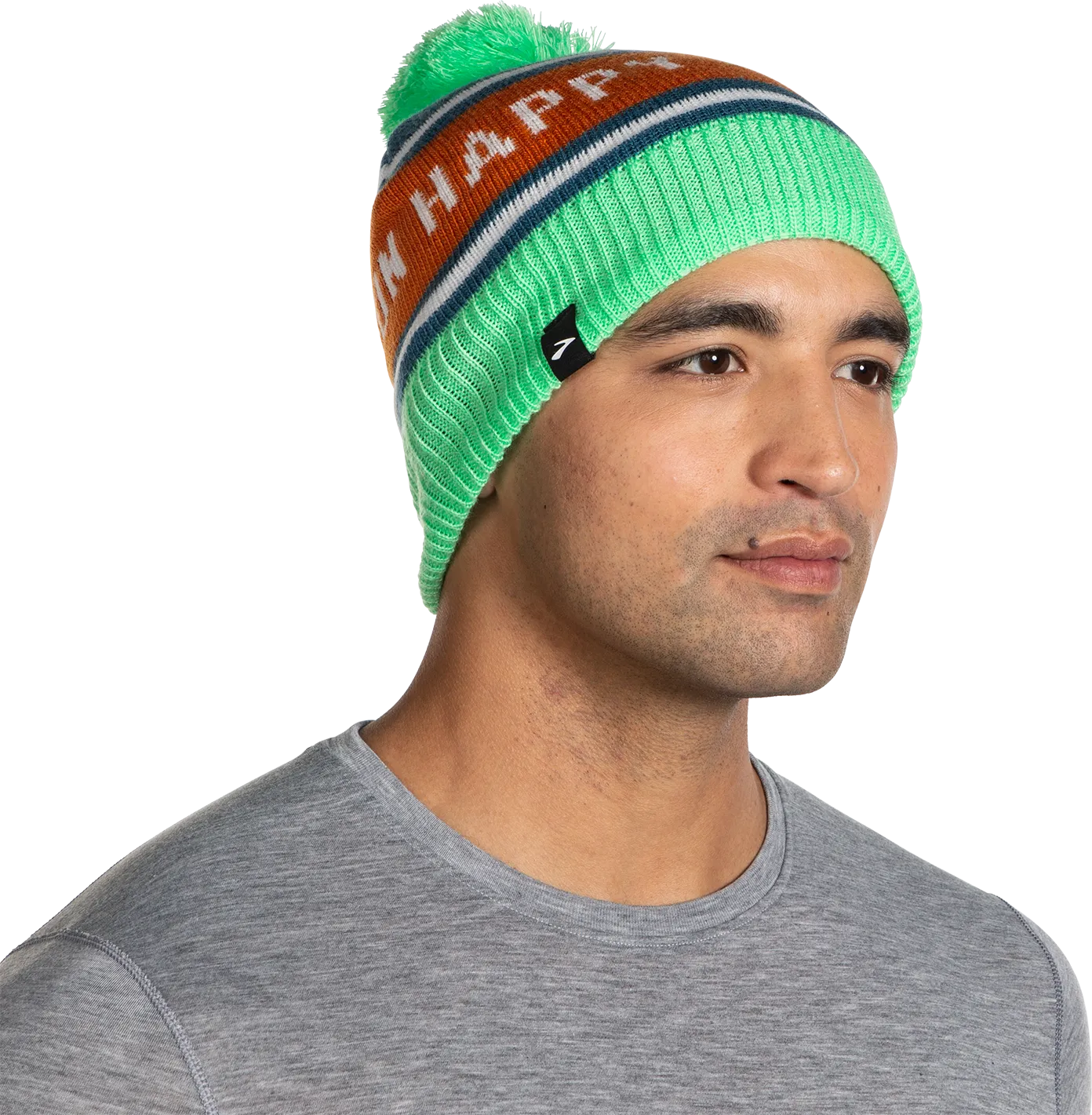 Unisex Heritage Pom Beanie (499 - Run Happy Dark Ocean)