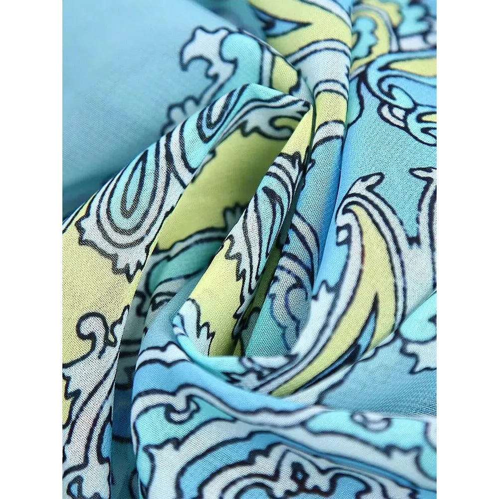Vintage Floral Print Blouses